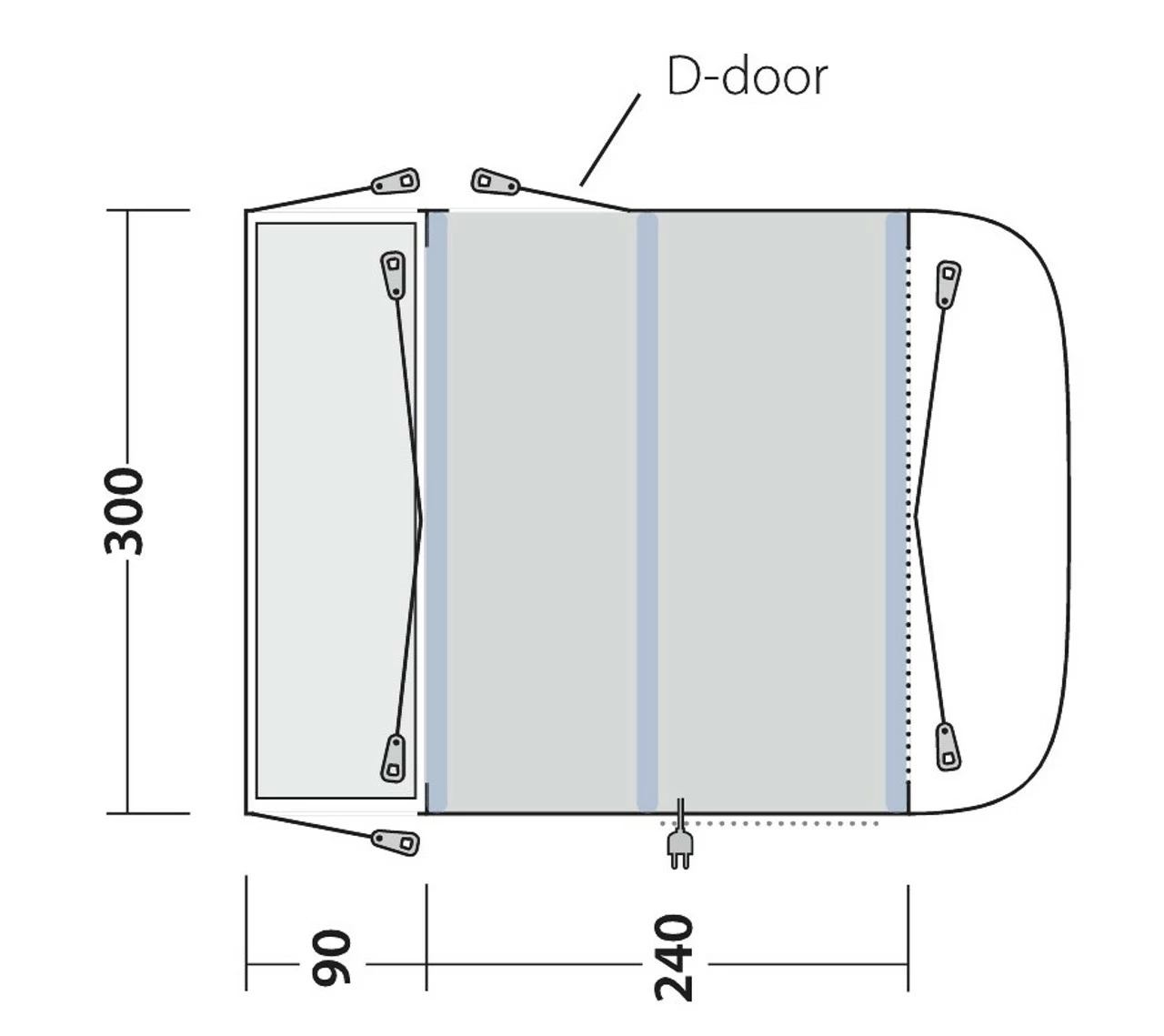 Outwell Newburg 240 Air Drive-Away Awning For Campervans 8 Outwell Newburg 240 Air Drive-Away Awning For Campervans - Image 8