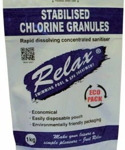 Relax Stabilised Swimming Pool Chlorine Granules 1kg Pouch