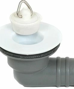 Crusader 3/4" / 20mm White Plastic Caravan Top Sink Waste Siphon (R/Angled)