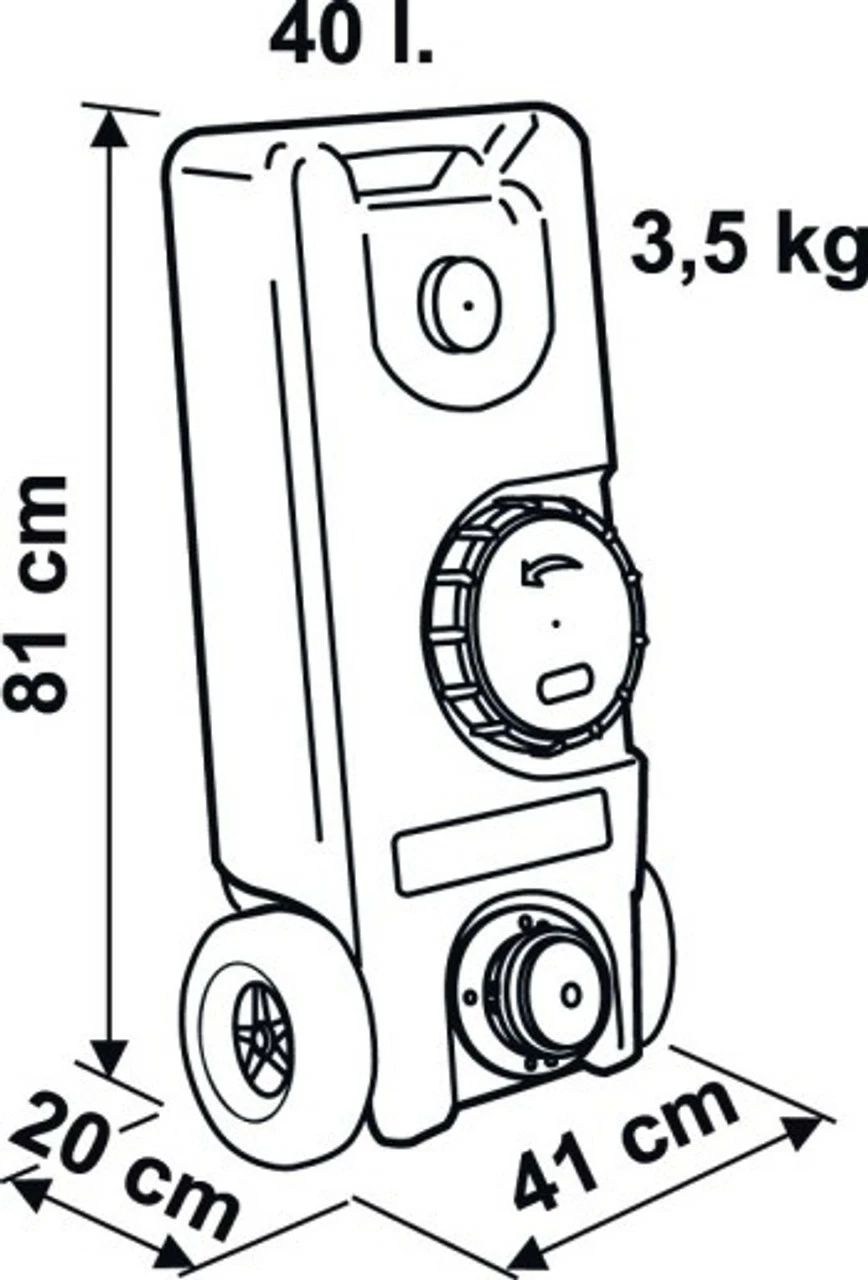 Fiamma 40 Litre Fresh Water Motorhome Roll Tank 2 Fiamma 40 Litre Fresh Water Motorhome Roll Tank - Image 2