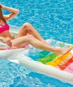 Intex Inflatable 2 In 1 Folding Pool Suntan Lounger