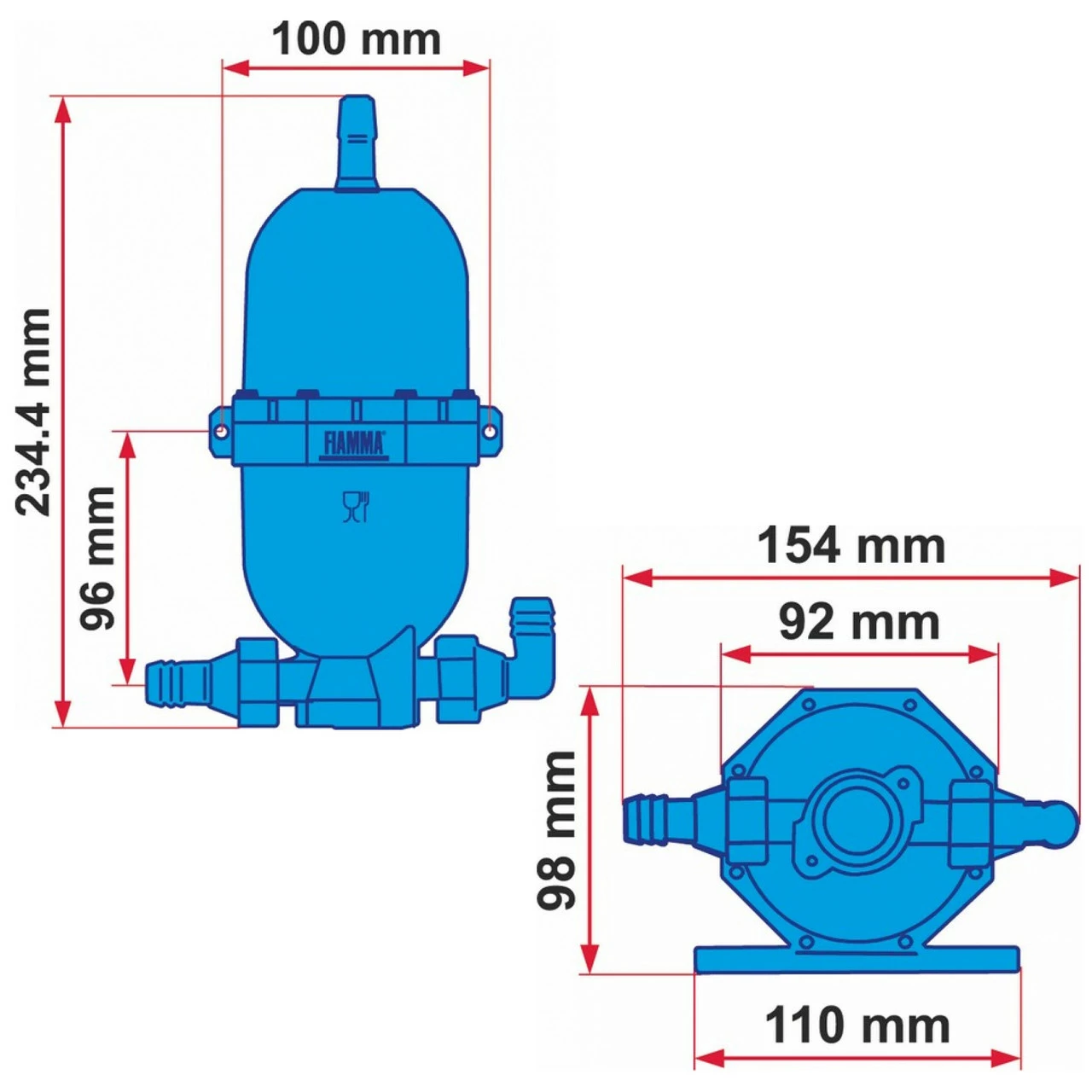 Fiamma A20 Universal Expansion Tank For Caravan, Marine And Motorhome Water Pumps 4 Fiamma A20 Universal Expansion Tank For Caravan, Marine And Motorhome Water Pumps - Image 4