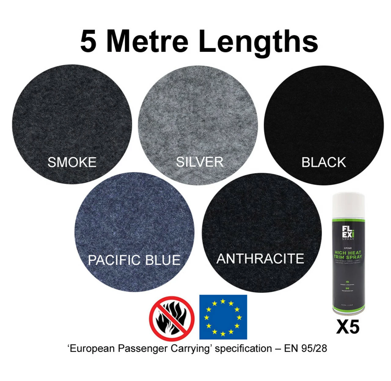 JLS Ltd 5m X 2m Hi-flex Camper Van Lining Carpet + 5 Trim-Fix Spray Adhesives 1 JLS Ltd 5m X 2m Hi-flex Camper Van Lining Carpet + 5 Trim-Fix Spray Adhesives