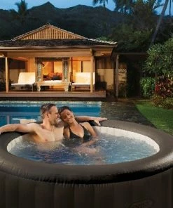 Intex PureSpa Deluxe Jet Massage Inflatable Hot Tub Spa -Sandbanks Shop JET MASSAGE SCENE 96468.1400587963