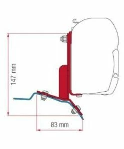 Fiamma F45 Adapter Bracket For Ford Transit Custom