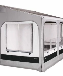 Thule Panorama Caravan, Campervan And Motorhome Awning Privacy Room -Sandbanks Shop Thule Panorama side tent half open 14901.1513701954