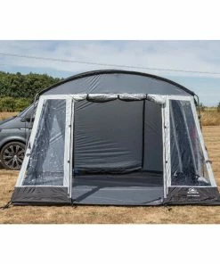 SunnCamp Swift Van 325 Motorhome Campervan Drive Away Awning -Sandbanks Shop Van 325 Low Drive Away Awning Roll Up Front Door Open 49371.1677144772