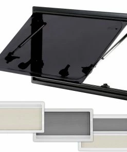 Adventurer Campervan Window With Top Hinge, Blinds & Flyscreen - Flush Acrylic Glass And Frame