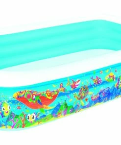 Alternative view of Bestway Children's Rectangular Inflatable Sea Life Paddling Splash Play Pool