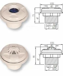 Certikin 1.5" Wall Inlets For Liner Swimming Pool