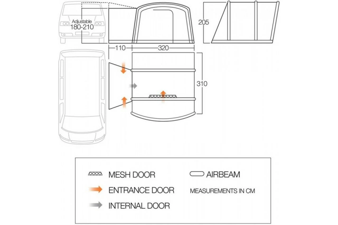 Vango Cove II Air Driveaway Awning For Campervan 4 Vango Cove II Air Driveaway Awning For Campervan - Image 4