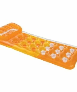 Intex 18 Pocket Lilo Swimming Pool Fashion Lounger -Sandbanks Shop fashion lounger orange 35973.1403265040