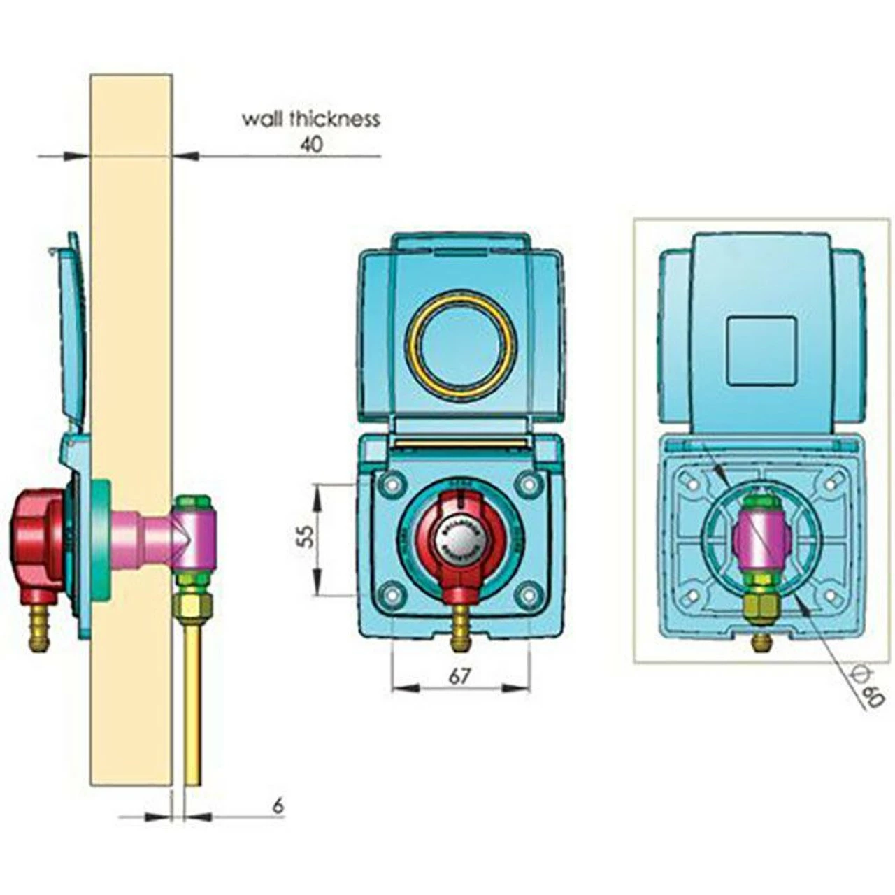 Bullfinch Outdoor LPG Gas Point For Campervans, Motorhomes And Caravans 3 Bullfinch Outdoor LPG Gas Point For Campervans, Motorhomes And Caravans - Image 3