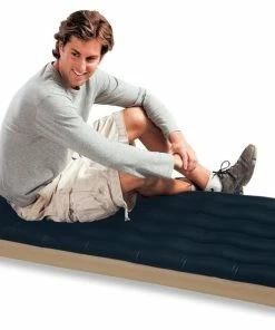 Intex Camping Single Air Bed Inflatable Guest Mat -Sandbanks Shop intex single bed man 40437.1413288791