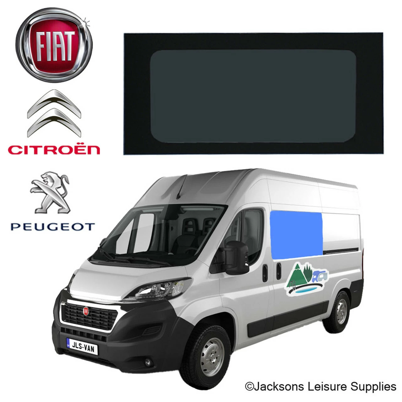 JLS Campervan Glass Window For Fiat Ducato / Citroen Relay / Peugeot Boxer - Front Passenger Side UK 1 JLS Campervan Glass Window For Fiat Ducato / Citroen Relay / Peugeot Boxer - Front Passenger Side UK