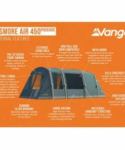 Vango Lismore Air Family Camping Tent Package -Sandbanks Shop lismore air 450 external features 21039.1669201465