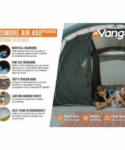 Vango Lismore Air Family Camping Tent Package -Sandbanks Shop lismore air 450 internal features 20665.1669201475