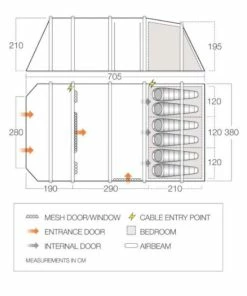 Vango Lismore Air Family Camping Tent Package -Sandbanks Shop lismore air 600xl dimensions 19005.1669201406