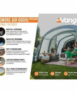 Vango Lismore Air Family Camping Tent Package -Sandbanks Shop lismore air 600xl internal features 74982.1669201392