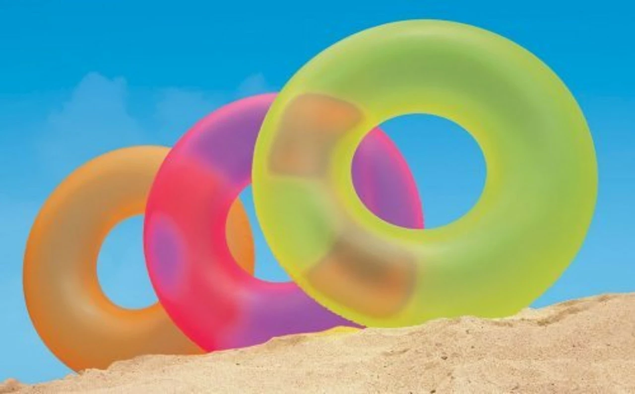 Intex Inflatable Neon Frost Tube Pool Ring 2 Intex Inflatable Neon Frost Tube Pool Ring - Image 2