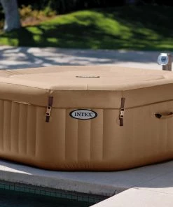 Intex Octagonal Spa Inflatable Jacuzzi Style Portable Hot Tub -Sandbanks Shop octag cover 86248.1427368026