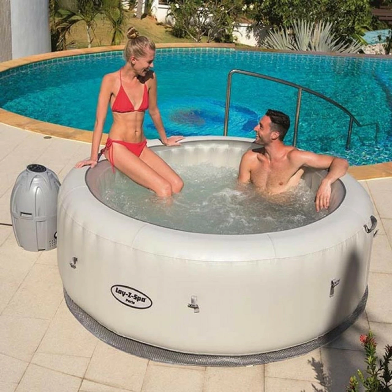Bestway Lay Z Spa Paris Inflatable Hot Tub 1 Bestway Lay Z Spa Paris Inflatable Hot Tub