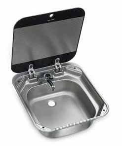 Dometic-Smev SNG 4244 (Smev 8006) Caravan Sink With Glass Lid