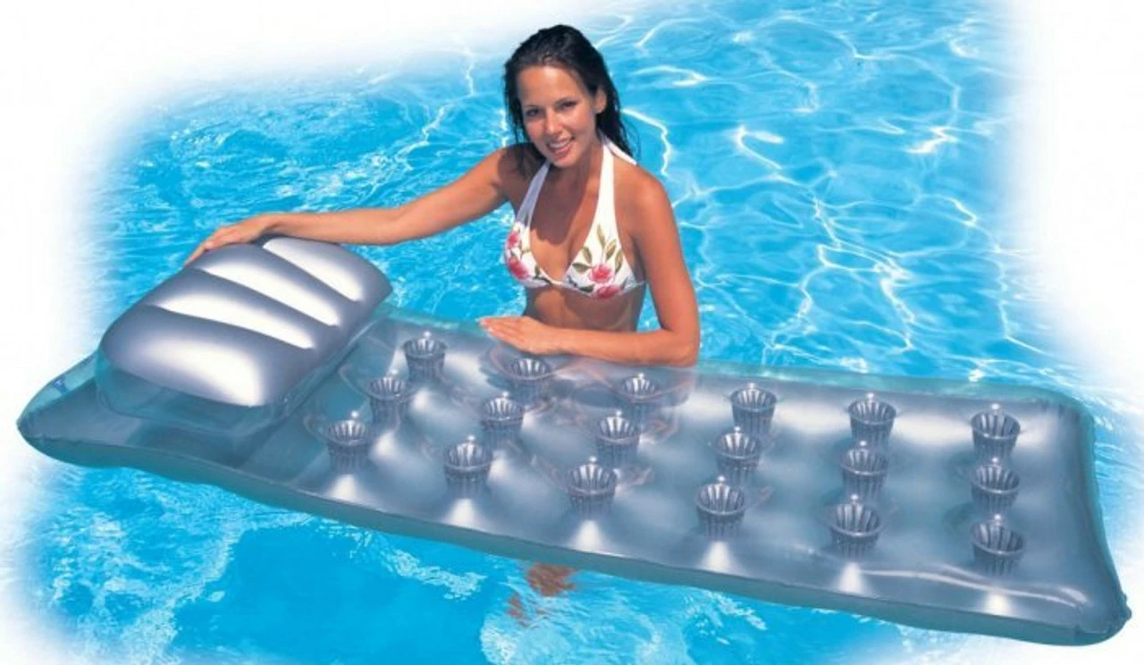 Intex 18 Pocket Inflatable Lilo Sun Tanner Lounger 2 Intex 18 Pocket Inflatable Lilo Sun Tanner Lounger - Image 2