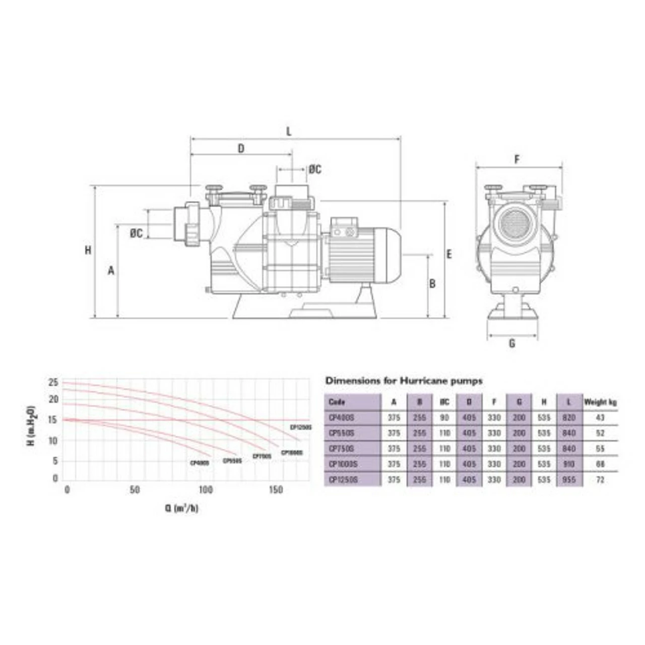Certikin Hurricane Commercial Swimming Pool Pumps 2 Certikin Hurricane Commercial Swimming Pool Pumps - Image 2