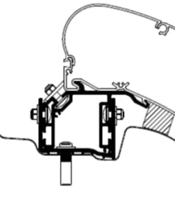 Thule Awning Bracket For Omnistor 6300 - VW Crafter 2018 Onwards