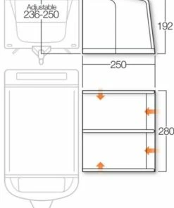 Vango Varkala Connect Caravan Airbeam Awning -Sandbanks Shop vango 2018 awnings floorplan varkala 280 78793.1511266935
