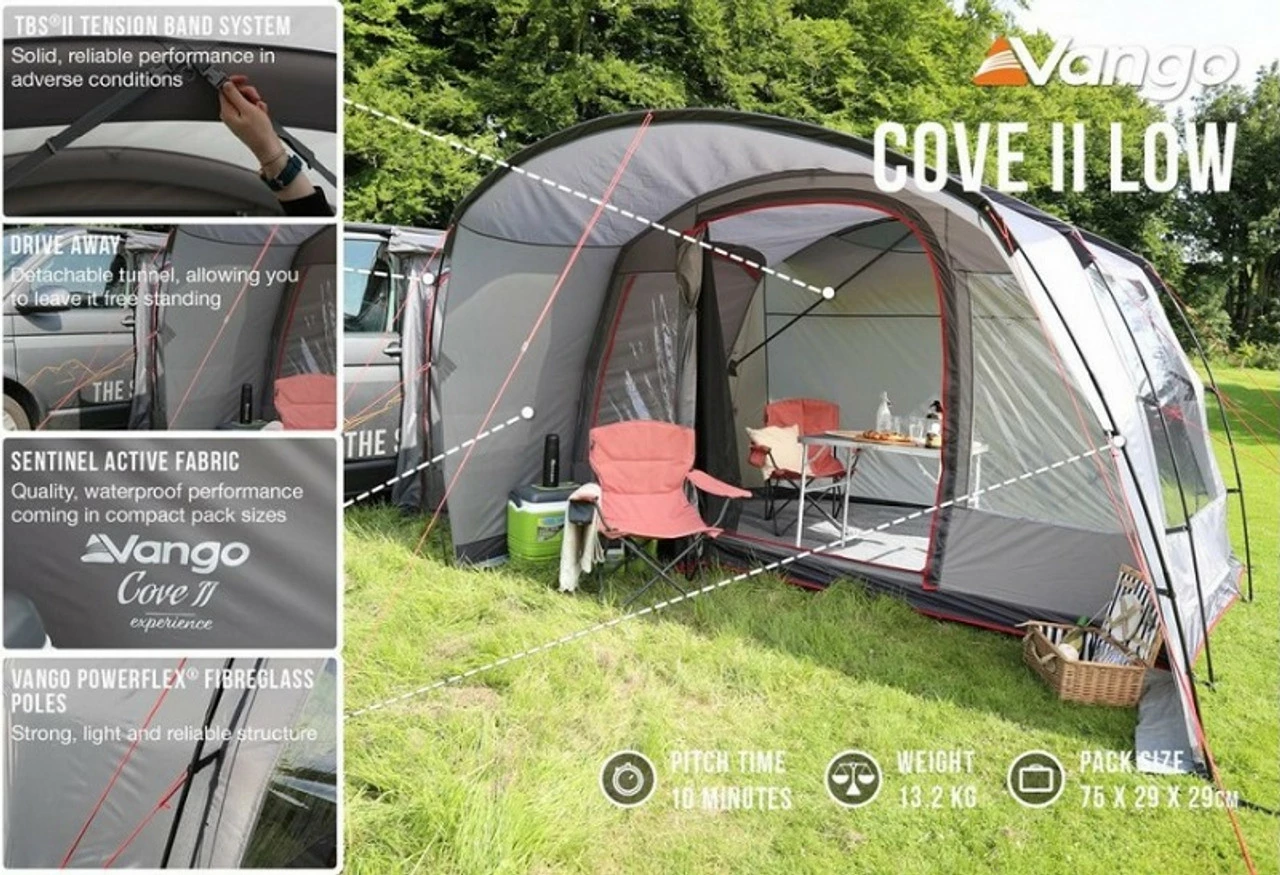 Vango Cove II Poled Drive Away Campervan Awning - Low 5 Vango Cove II Poled Drive Away Campervan Awning - Low - Image 5