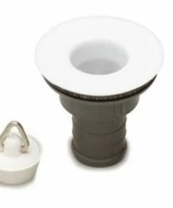 Crusader 3/4" / 20mm White Plastic Caravan Top Sink Straight Waste Water Siphon